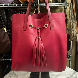 Gucci | Leather Tassel Shoulder Bag with Pouch Rare
